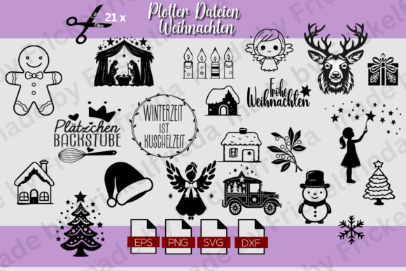 Plotterdateien Weihnachten German