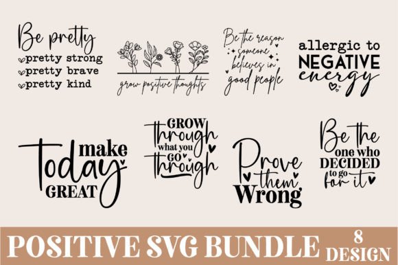 Positive Quotes SVG Bundle