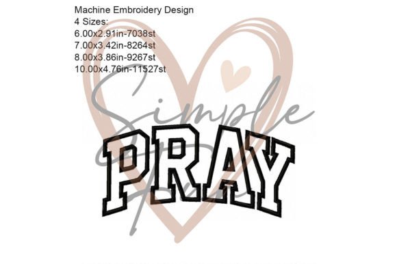 Pray Applique Embroidery - Image 3