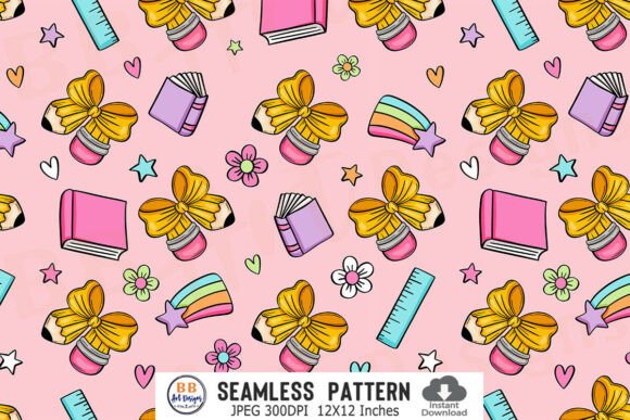 Preppy Back to School Pattern Seamless