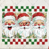 Preppy Brushstroke Christmas Santa PNG