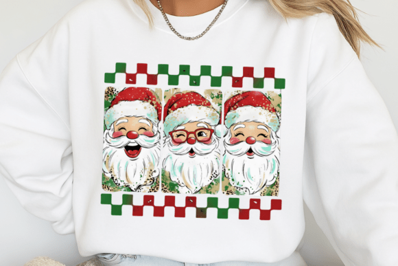 Alternative view of Preppy Brushstroke Christmas Santa PNG