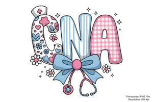 Preppy CNA Nurse Coquette, Cna Nurse Png