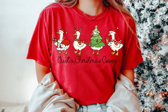Preppy Christmas Goose Png,Christmas Png - Image 2