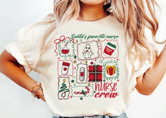Preppy Christmas Nurse Stamps PNG - Image 5
