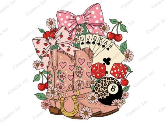 Preppy Cowgirl Coquette Png, Western Png