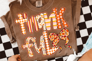 Preppy Fall Thankful Png, Fall Png