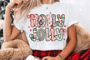 Alternative view of Preppy Holly Jolly Christmas PNG