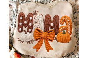 Alternative view of Preppy Thanksgiving Mama Hook Yarn Png