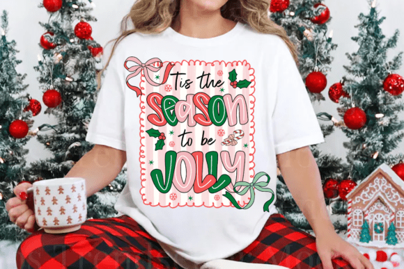 Preppy Coquette Jolly Christmas PNG - Image 5