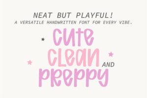 Alternative view of Preppycrush Font