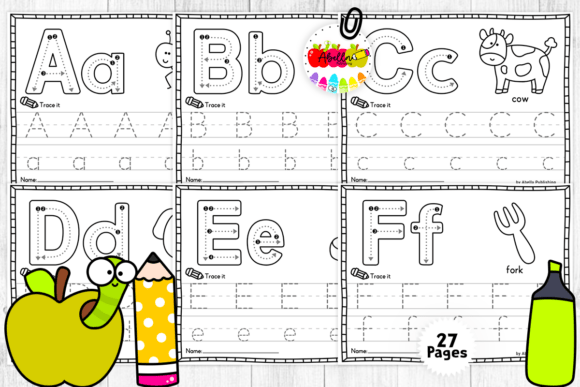 Preschool Alphabet Tracing Worksheets - Image 3