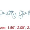 Pretty Girls Embroidery Font