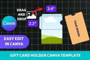 Printable Gift Card Holder Canva Templat