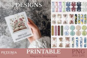 Printable Magnetic Bookmarks Bundle