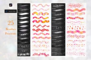 Alternative view of Procreate Brush Christmas Light Glow