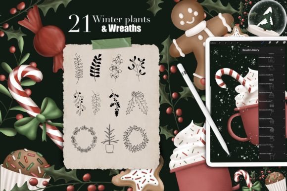 Procreate Christmas Stamp Brushes - Image 3