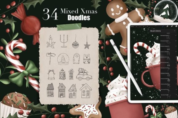 Procreate Christmas Stamp Brushes - Image 5