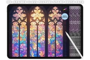 Procreate Stained Glass Stamp Brush