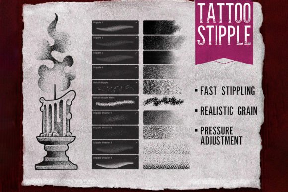Procreate Tattoo Stipple Brushes - Image 4