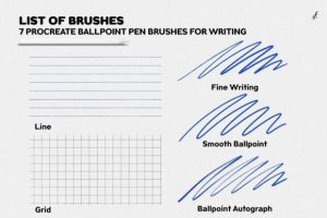Alternative view of Procreate Writing Brushes