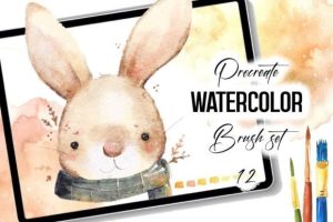 Procreate Watercolor Brush Set