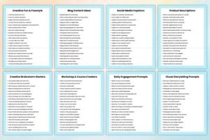 Alternative view of Prompts for ChatGPT Creatives