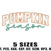 Pumpkin Season Embroidery Design