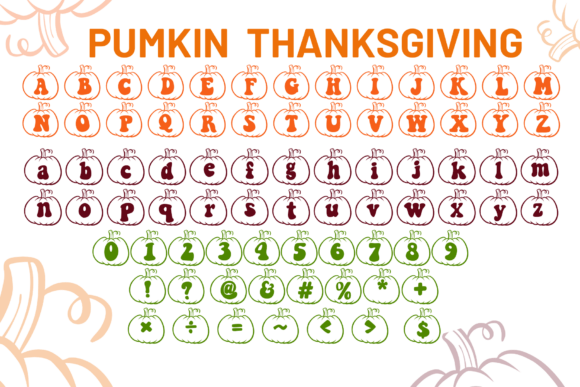 Pumpkin Thanksgiving Font - Image 2