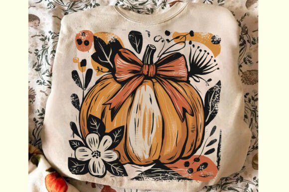 Pumpkin Boho Floral Thanksgiving Png - Image 2