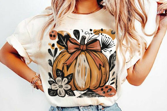 Pumpkin Boho Floral Thanksgiving Png - Image 4