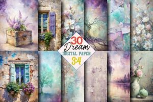 Purple Paint Dream Junk Journal Page