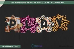 Alternative view of Puzzle Square Letter Canva Frame