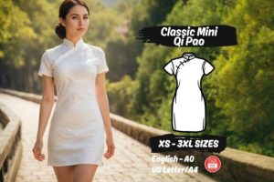 Qi Pao Dress Sewing Pattern Cheongsam