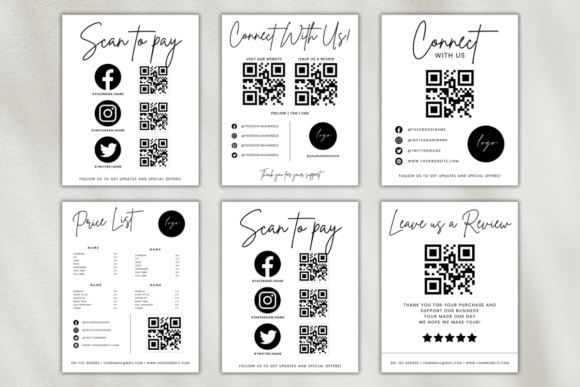 Qr Code Sign Bundle for Small Business
