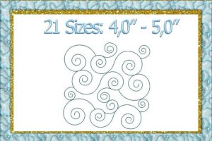 Quilting Swirls Quilt Block Embroidery
