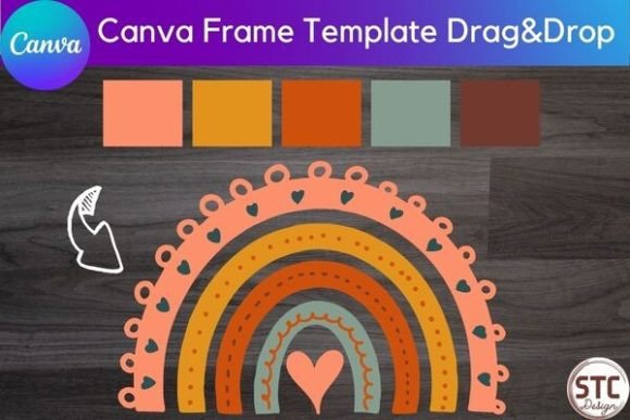 Rainbow Canva Frame Template Bundle - Image 2