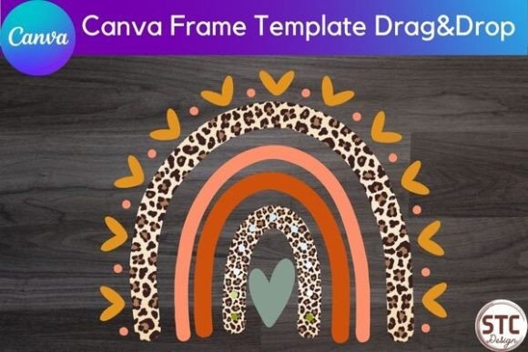 Rainbow Canva Frame Template Bundle - Image 3