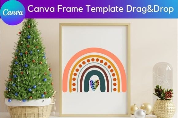 Rainbow Canva Frame Template Bundle - Image 5