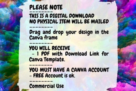 Rainbow Canva Frame Template Bundle - Image 6