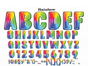Alternative view of Rainbow Font