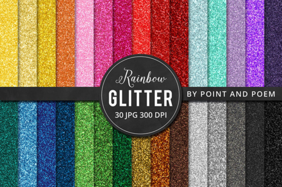 Rainbow Glitter Digital Paper
