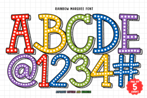 Rainbow Marquee Font