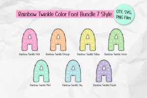 Alternative view of Rainbow Twinkle Font