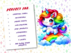 Alternative view of Rainbow Unicorns Clipart - Unicorn Png