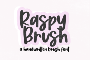 Raspy Brush Font