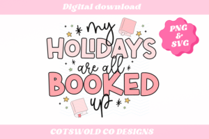 Reading Christmas Themed PNG SVG Design