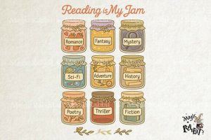 Reading is My Jam Bookish Sticker PNG