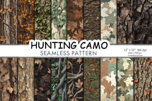 Realistic Hunting Camo Digital Paper