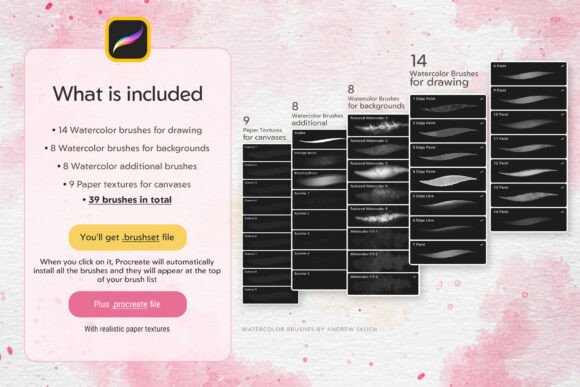 Realistic Watercolor Procreate Brushes - Image 8